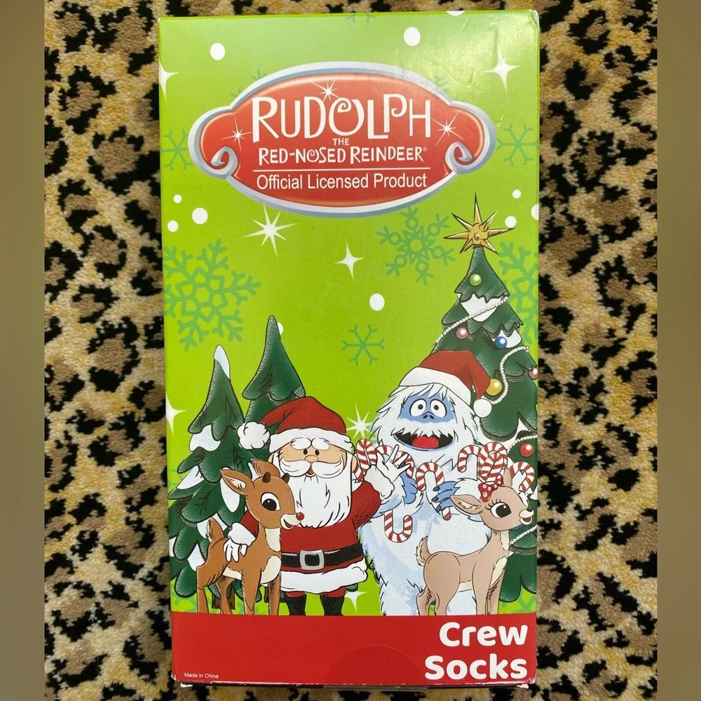 Rudolph the Red-Nosed Reindeer Crew Socks (NIB)
